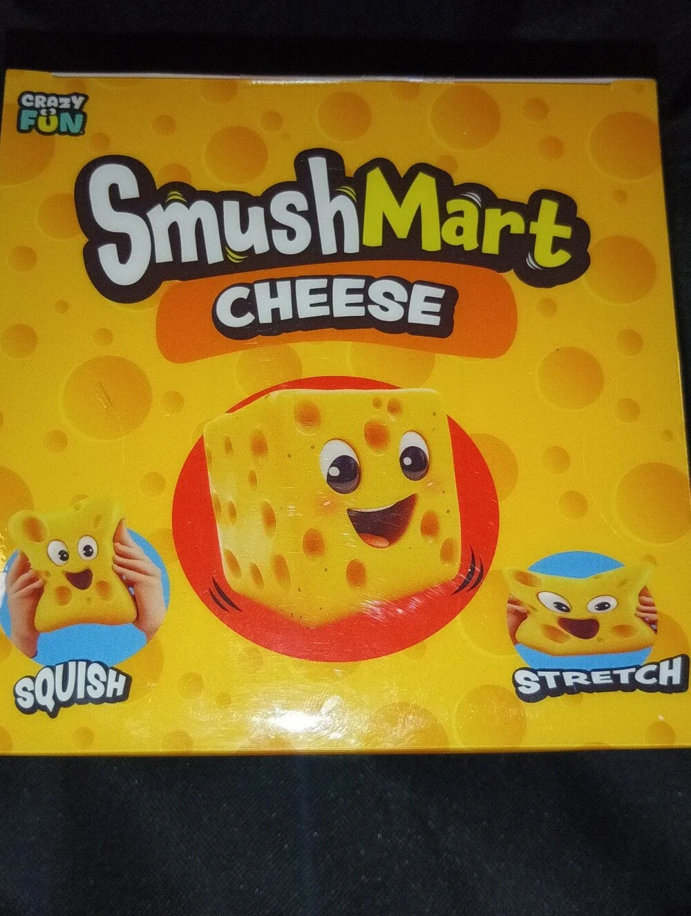SmushMart Cheese Squishy Toy Crazy & Fun 100% Squishy Stretchy NWT